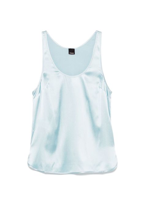 Canotta Pinko donna 104670 A2JR celeste Crazy satin di seta stretch PINKO | Top | 104670 A2JRE28